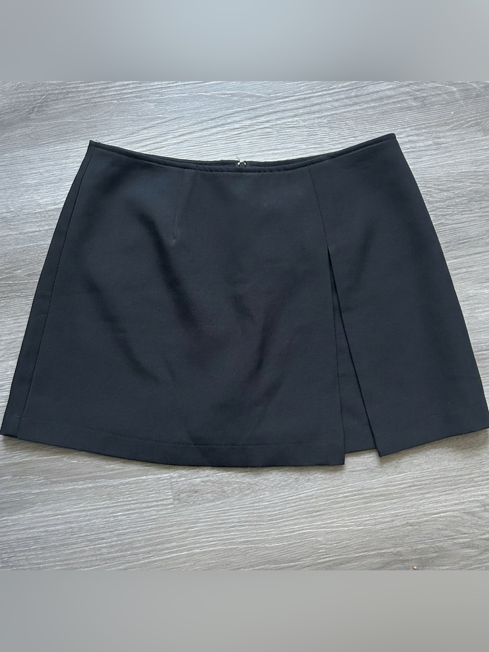 VTG 90s Vintage Blue Women's Mini Black Solid Skort Sz 9